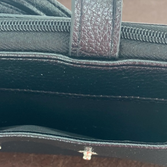 Nicole Miller Crossbody Bag Zip Around Wallet on Strap Silver Accents - Picture 9 of 12